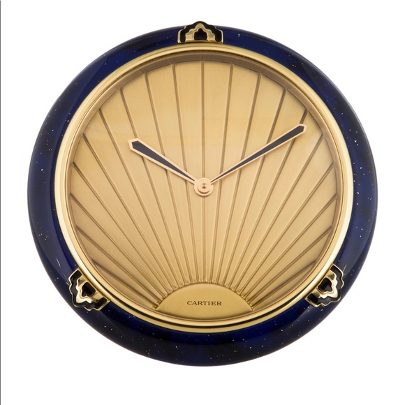 Cartier LAPIS gold tone ART DECO DESKTOP CLOCK.π - Picture 3 of 8